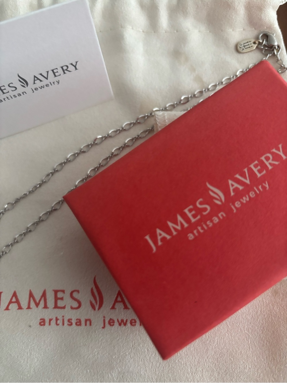 James Avery Silver Link Necklace w/Original Box No Bag NIB NEW Final Sale